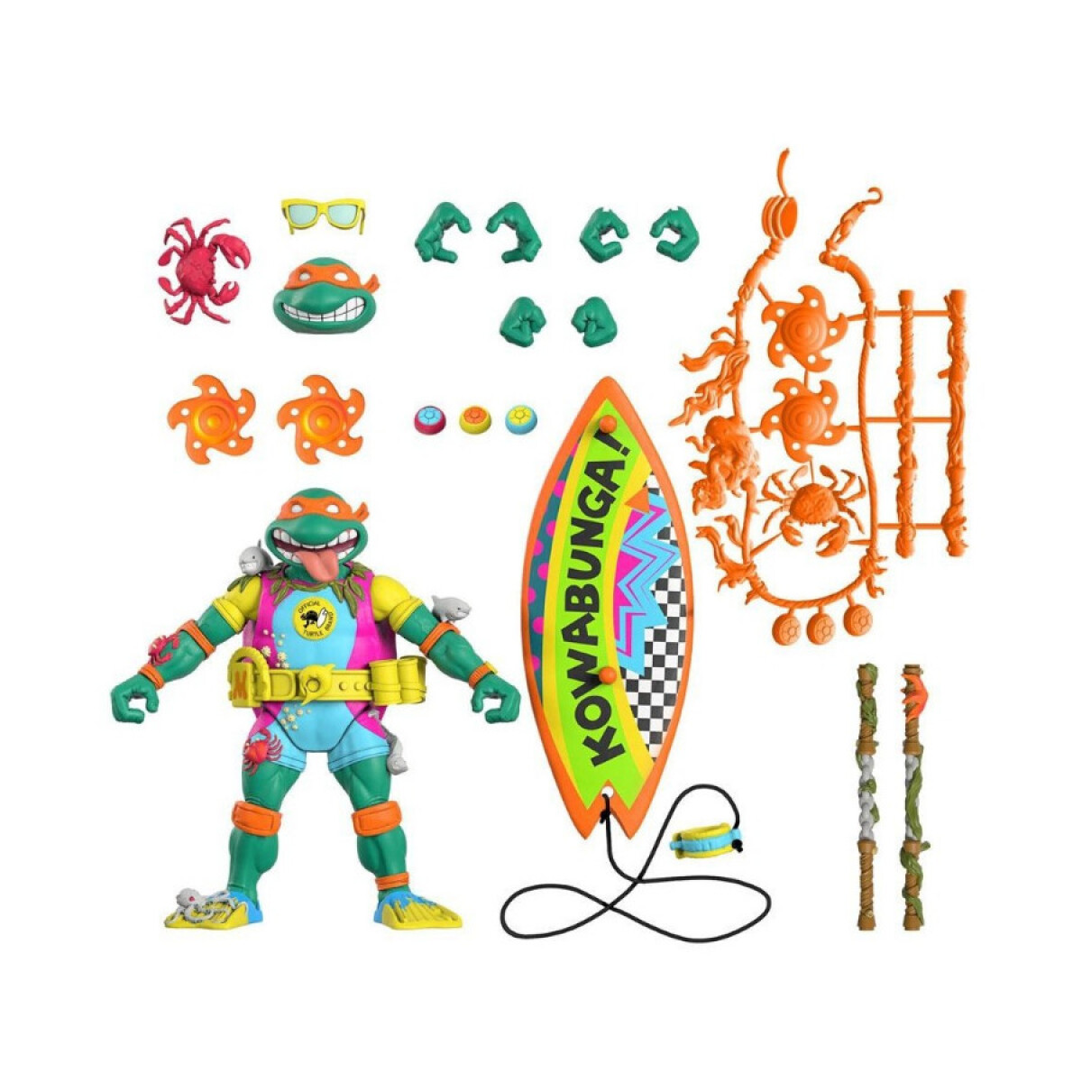Sewer Surfer Michelangelo - TMNT Tortugas Ninja Super 7 Ultimates 