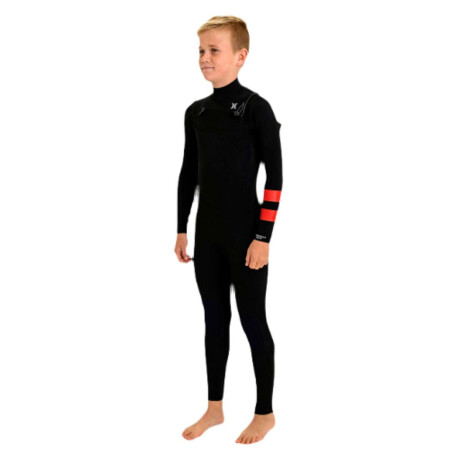 Traje Hurley Boys Advantage 4/3 mm Fullsuit Chest Zip Negro