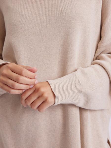 Buzo de punto oversize Beige Melange