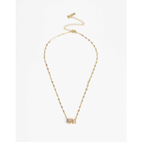 Collar Con Charms De Cubic Zirconia Dorado