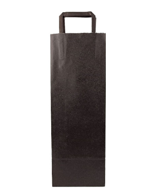 Bolsa lisa acuario 14x08x40 cm, para botella NEGRO