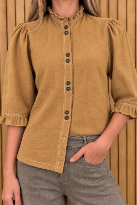 Camisa Carlita Volados Camel