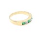 Anillo en oro 18k con esmeraldas y brillantes Anillo en oro 18k con esmeraldas y brillantes