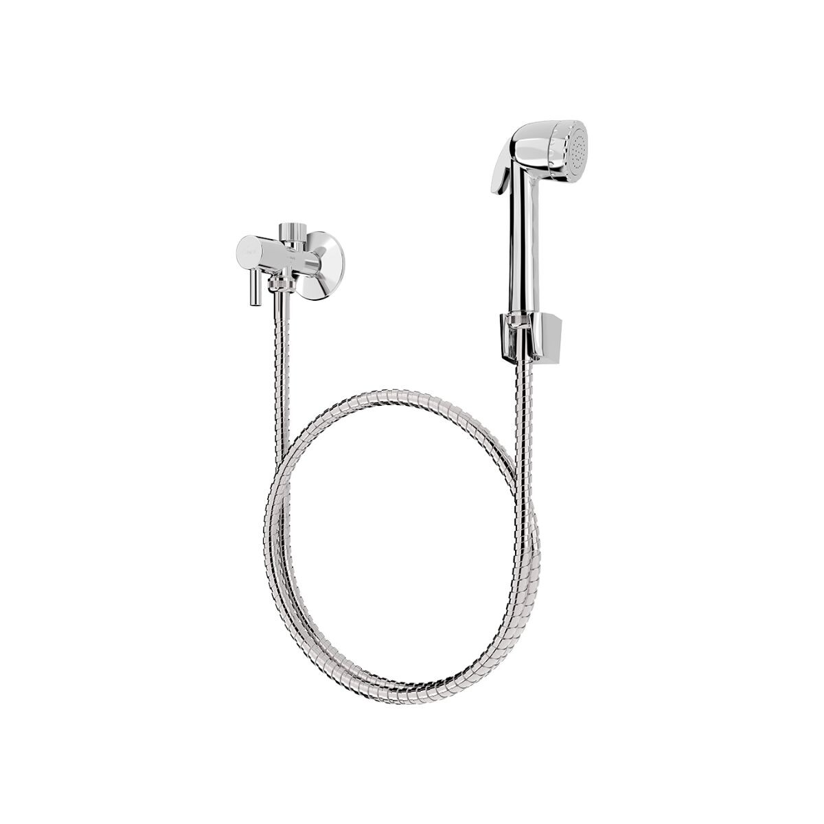 Kit Ducha Higiénica Con Desviador Y Flex. Inox Blukit 