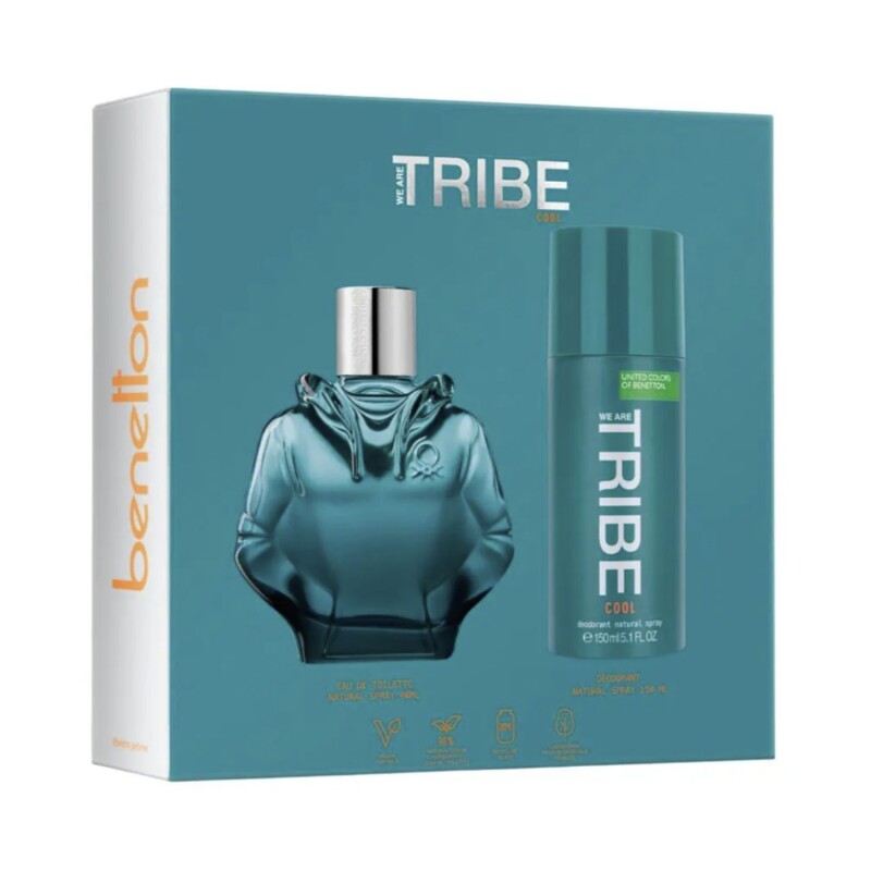 Set Perfume Benetton We Are Tribe Cool EDT 90ml + Desodorante 150ml Para Hombre Set Perfume Benetton We Are Tribe Cool EDT 90ml + Desodorante 150ml Para Hombre