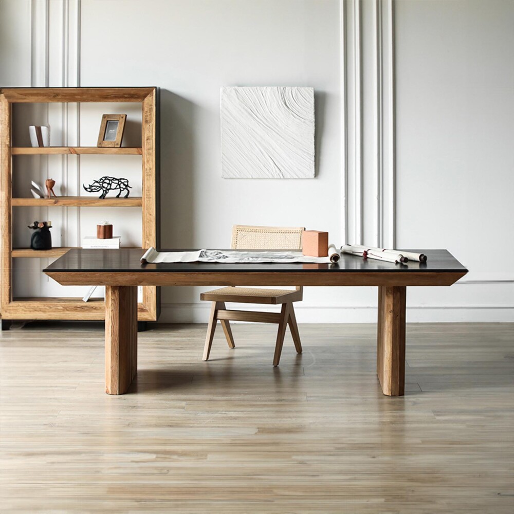 MESA DE COMEDOR MADERA NEGRO VOLCANO