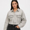 Campera Velor Gris Claro