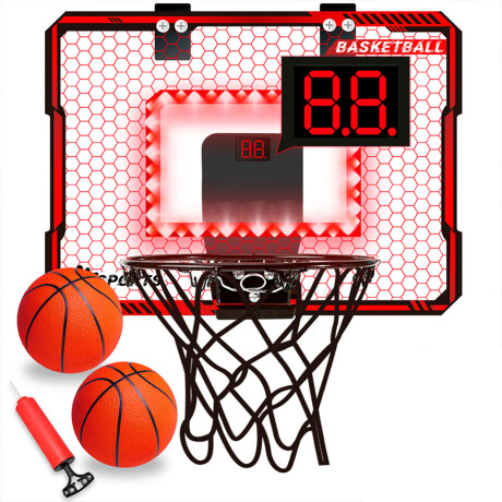 Tablero Basket C/contador Luz Led Portátil + Pelota Bkt001020