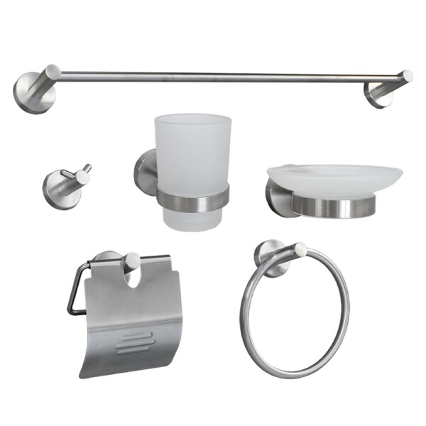 KIT ACCESORIOS CANDIA CROMO 6 PZS. Kit Accesorios Candia Cromo 6 Pzs.