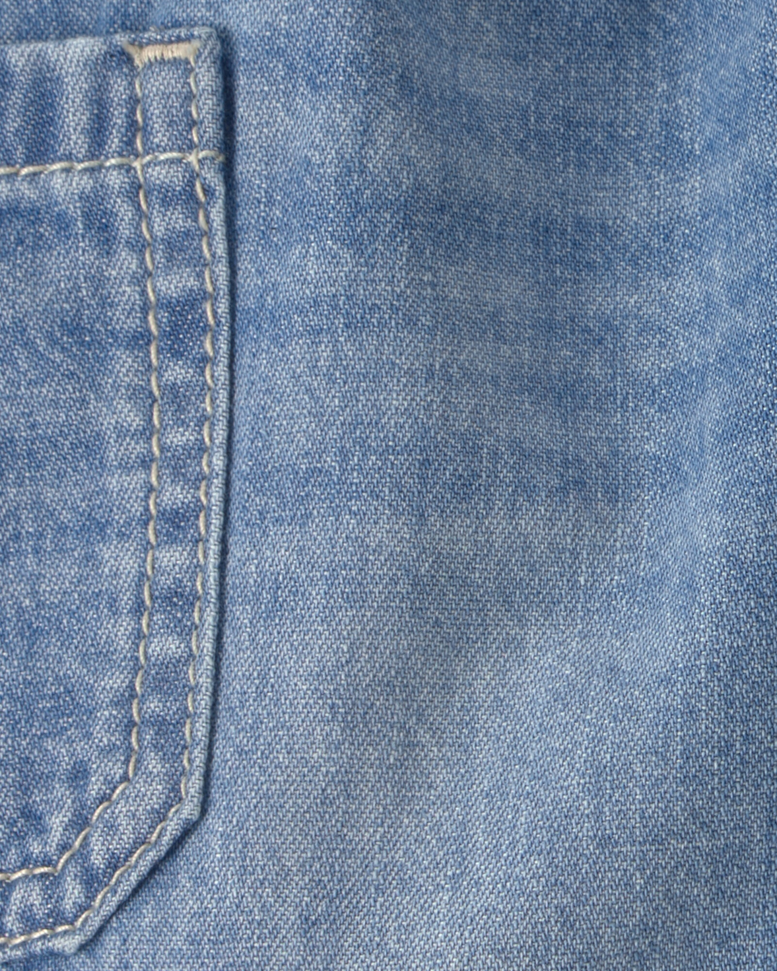 Short jean con cintura elástica Sin color