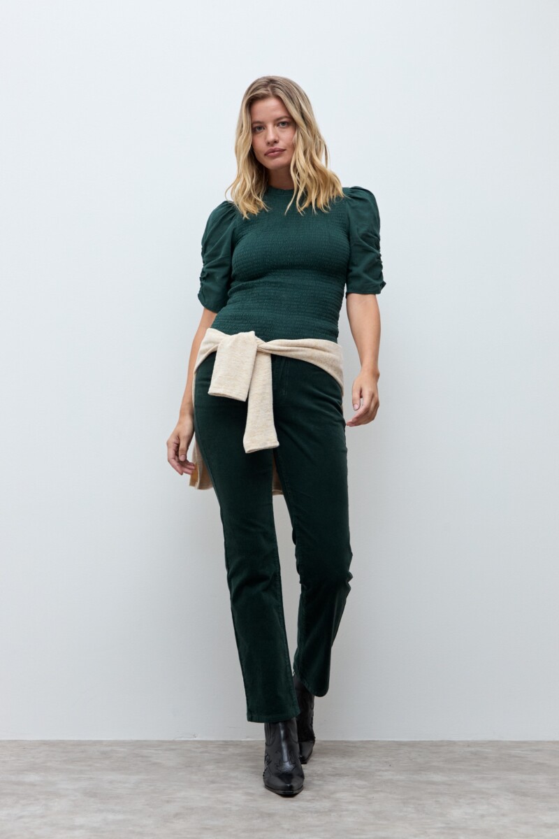 Pantalón Alba de pana - verde ingles 