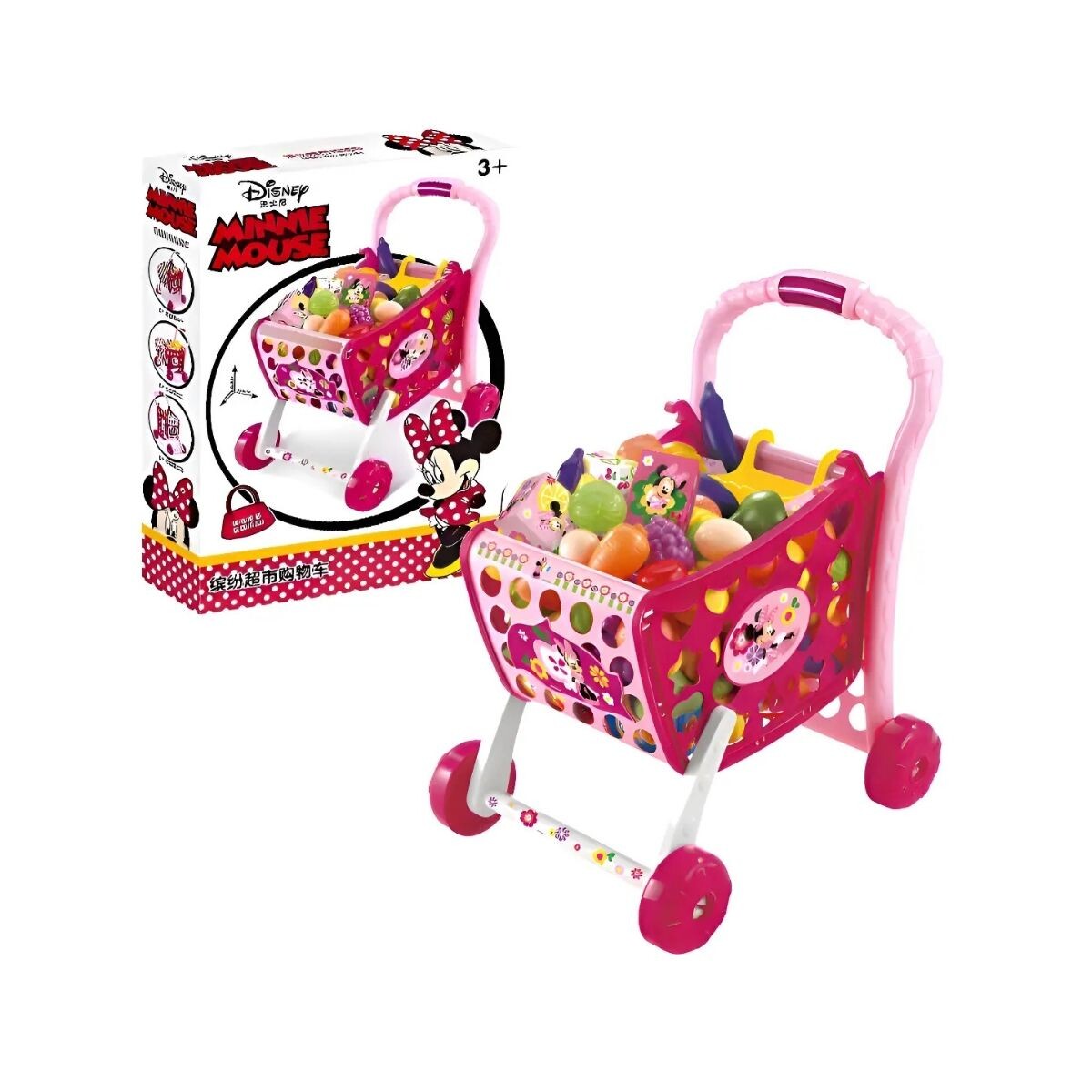 Carrito de Compras Disney Minnie Mouse 3 en 1 - ROSA 
