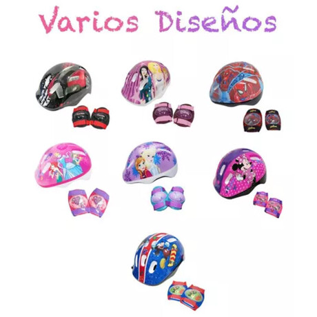 Set Disney de casco y rodilleras Racer Rojo