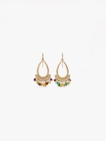 Pendientes Gota De Abalorios multicolor