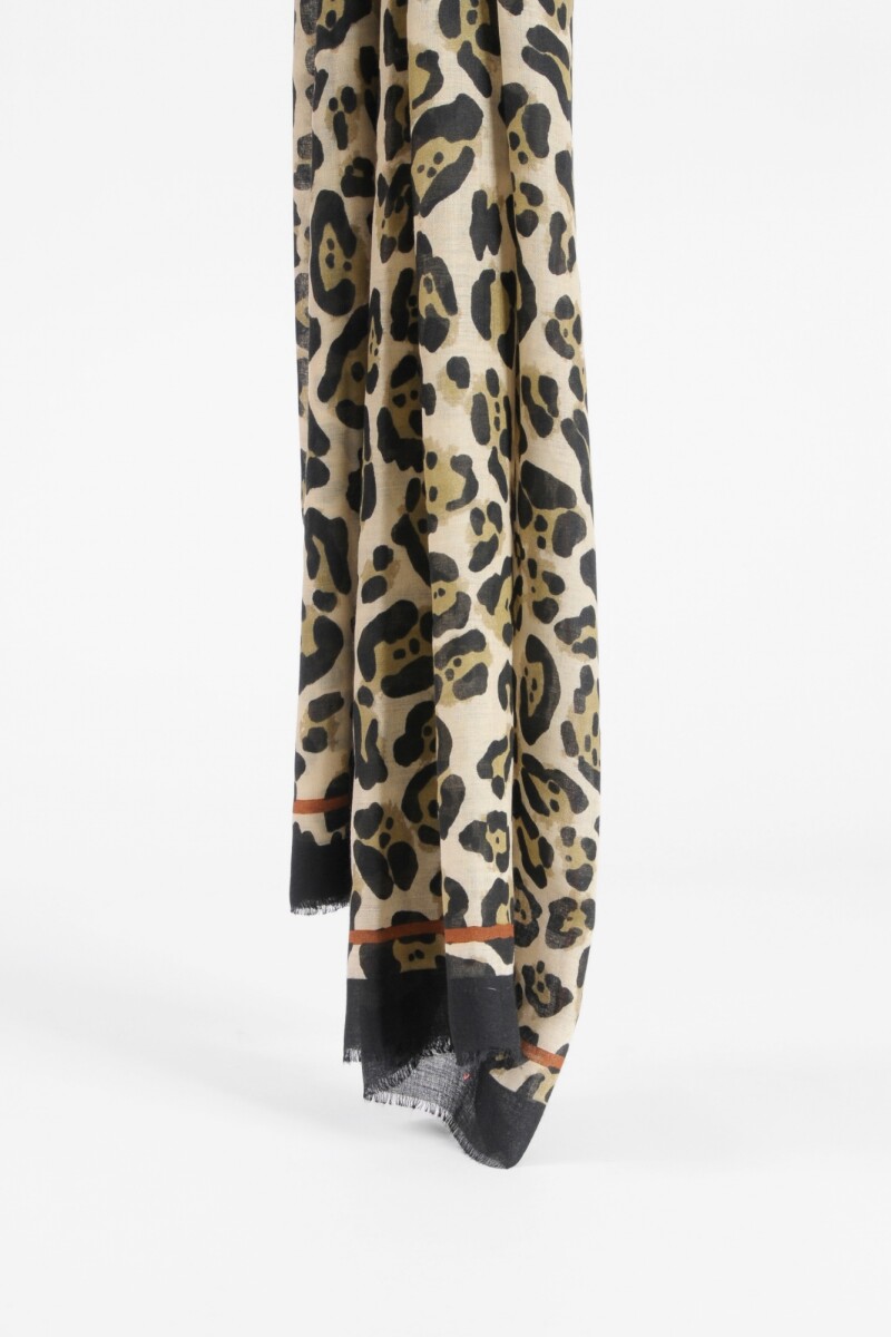Pashmina animal print detalle lineal animal print