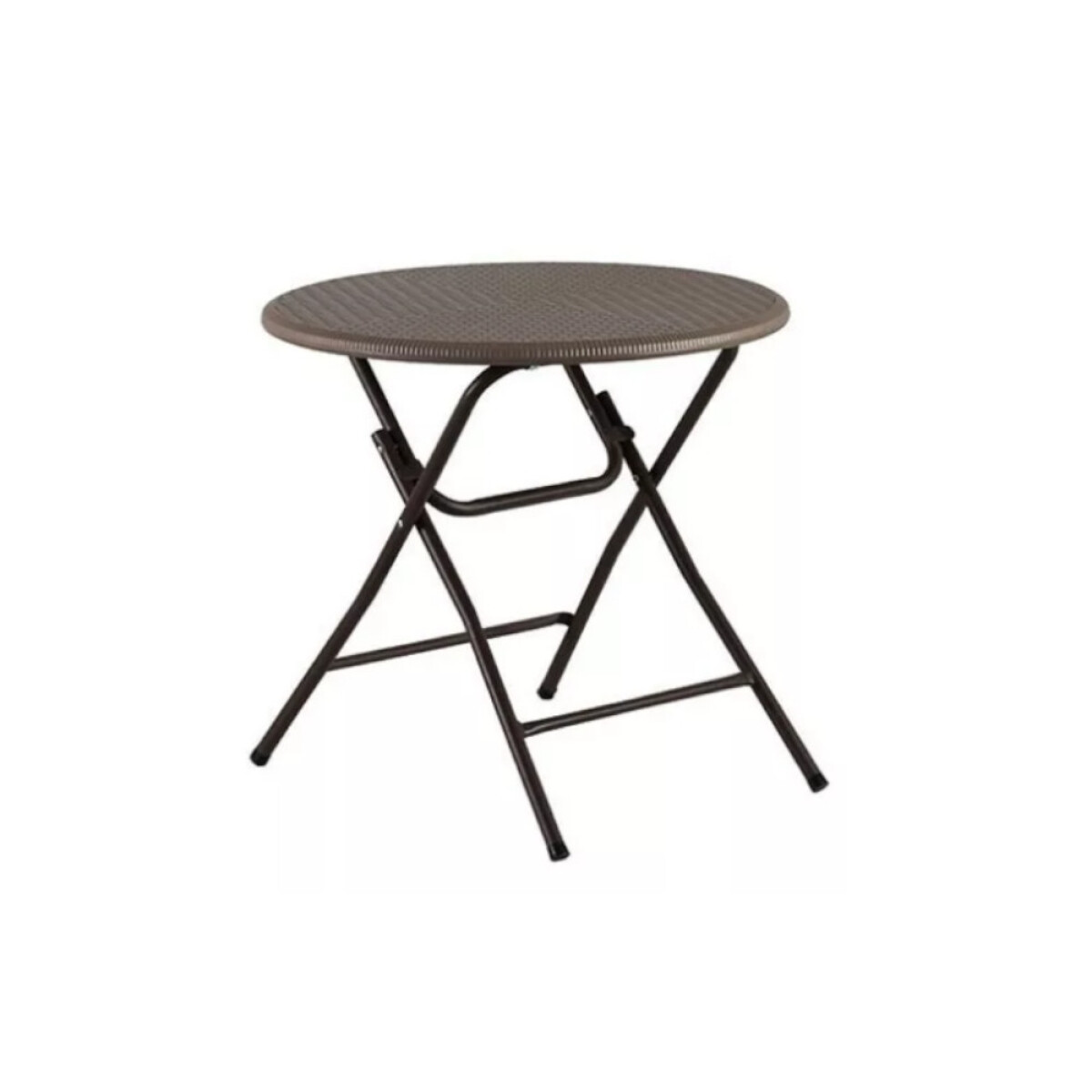 MESA REDONDA PLEGABLE BASE DE METAL 80 CM 