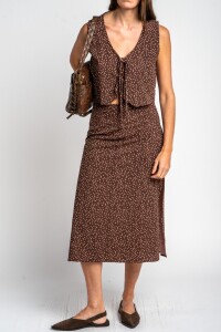 Top Lunares Marron