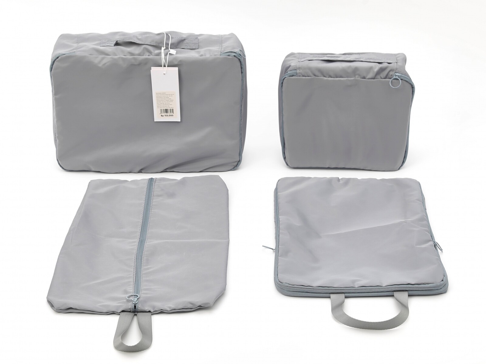 JUEGO DE 4 BOLSAS DE VIAJE (GRIS) 