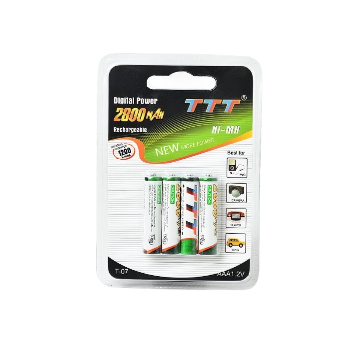 Pilas recargables AAA pack 4 unidades 