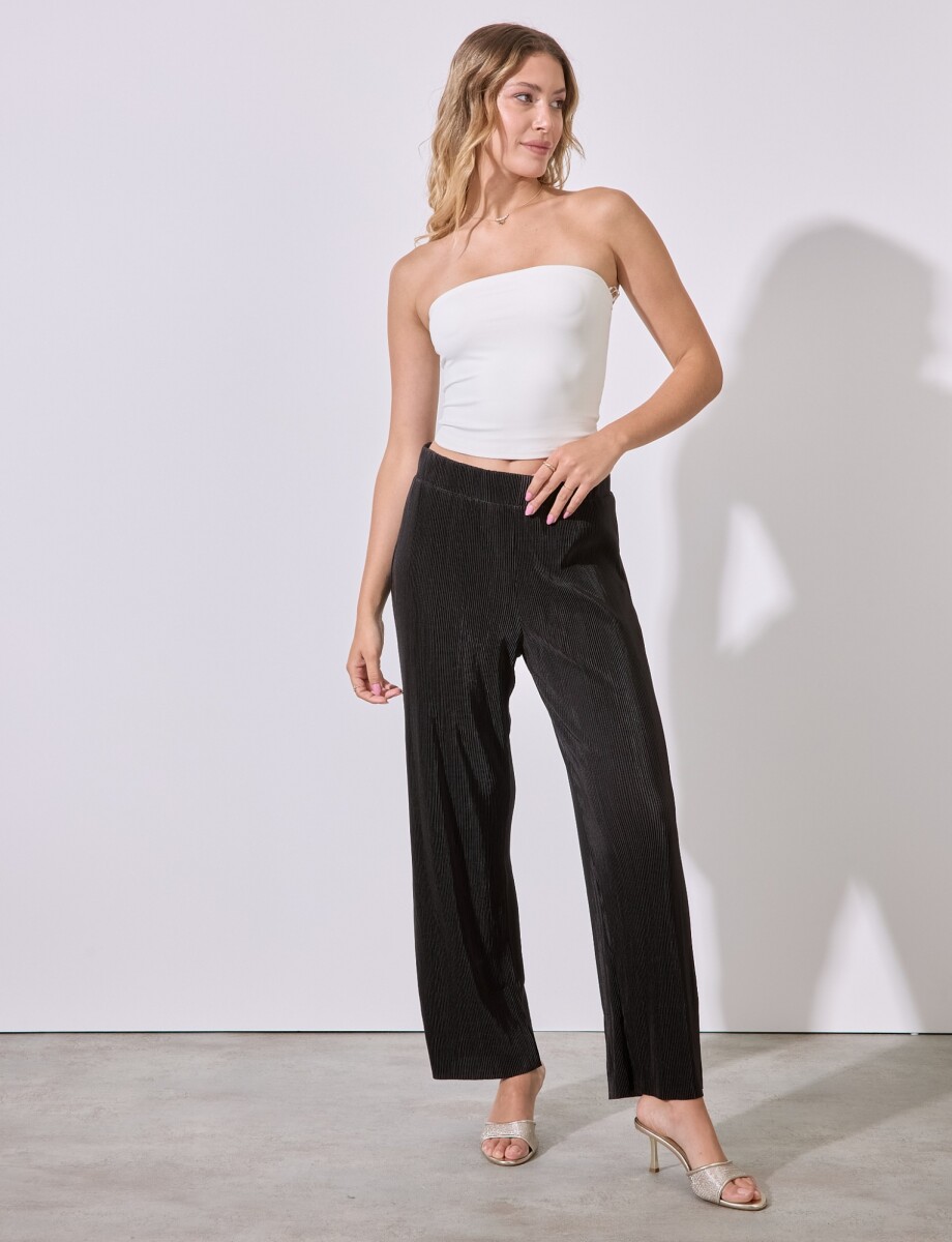 Pantalon Plisado - Negro 