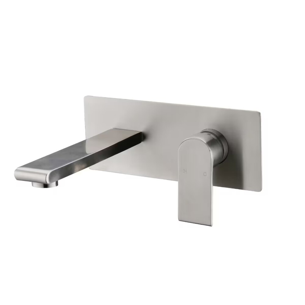 Grifería de lavatorio Monocomando de pared Loft Gris Satinado Grifería De Lavatorio Monocomando De Pared Loft Gris Satinado