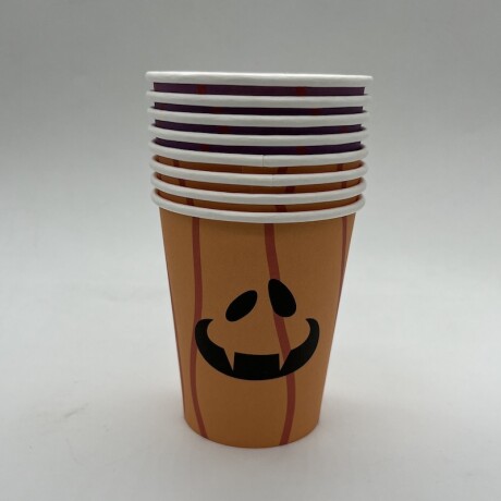 Set vasos halloween calabaza