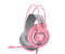 Auriculares Gamer Fantech HG20 Streaming Sakura Rosa