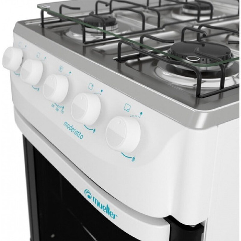 COCINA MUELLER MODERATTO 4 HORNALLAS BLANCA