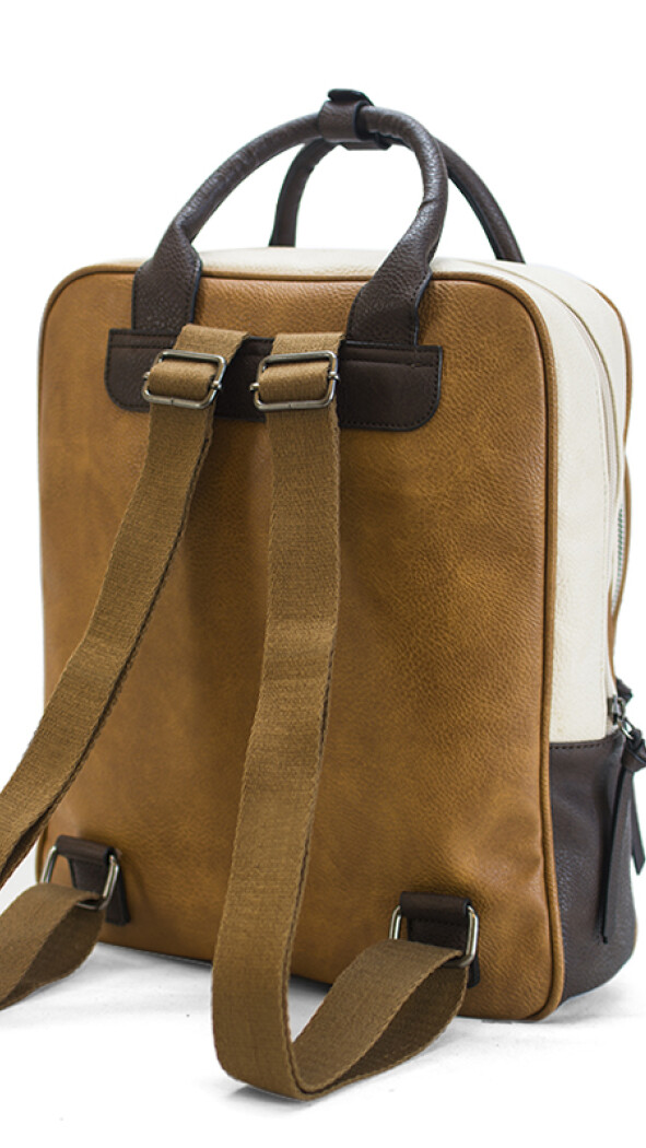 MOCHILA CARACAS SUELA ARENA Y NEGRO