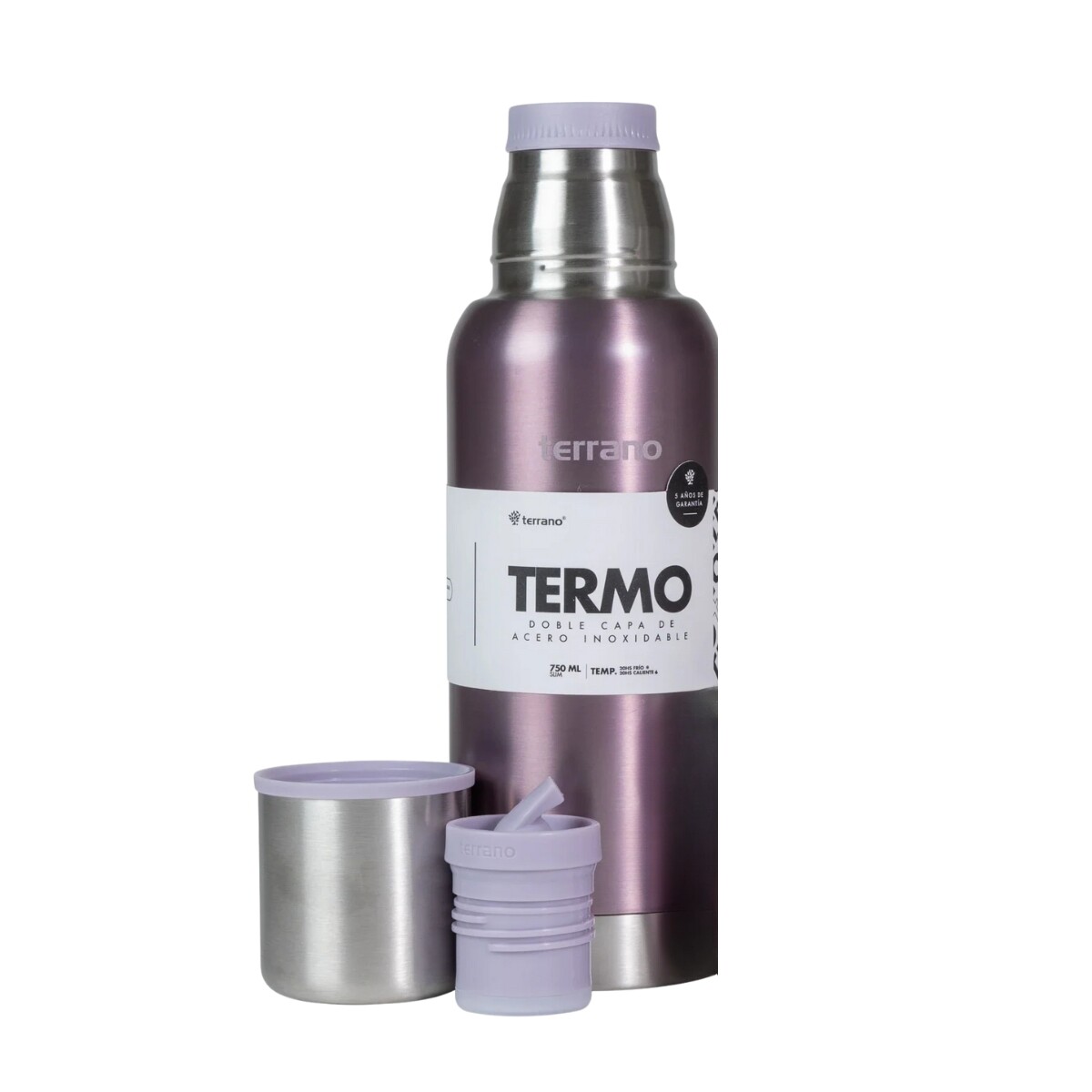 Termo Terrano 750ML Premium Slim - LILA-METALICO 