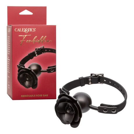 Mordaza de Rosa Negra Extraíble Forbidden Mordaza de Rosa Negra Extraíble Forbidden