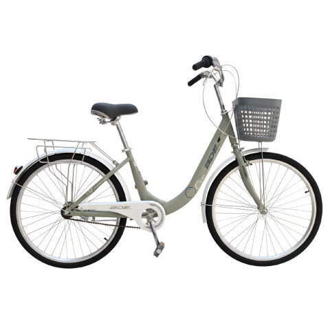 Bicicleta BDF Paseo Urbana Rodado 26 " Canasto Freno V-Brake Gris 1