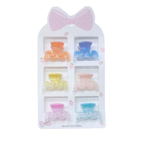 Broches pinzas de colores para el cabello 6 pcs Broches Pinzas De Colores Para El Cabello 6 Pcs