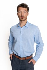 Camisa Lino-Cotton Guarnieri LIGHT BLUE
