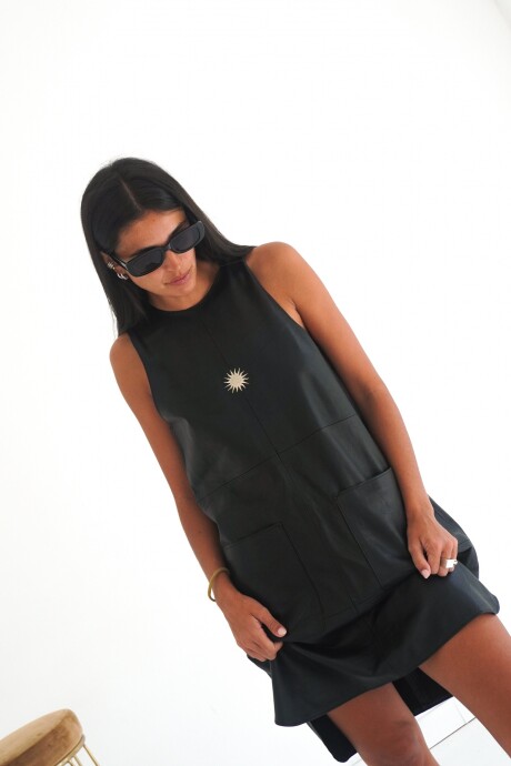 Sun Suede Dress Negro