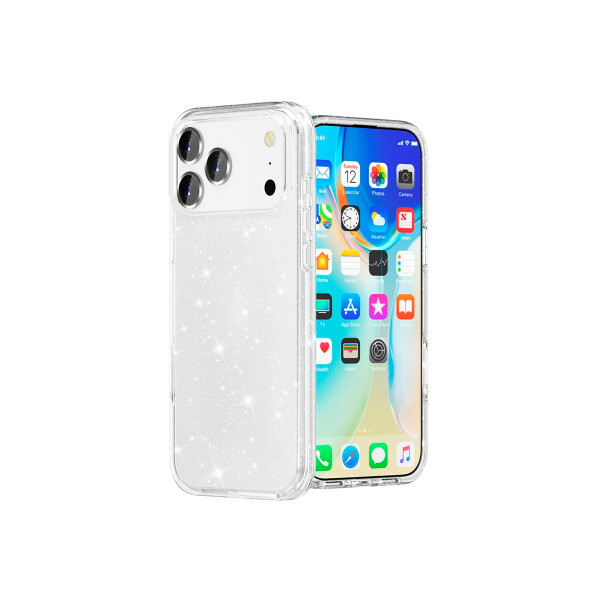 Protector para iPhone 17 Pro glitter transparente Protector Para Iphone 17 Pro Glitter Transparente
