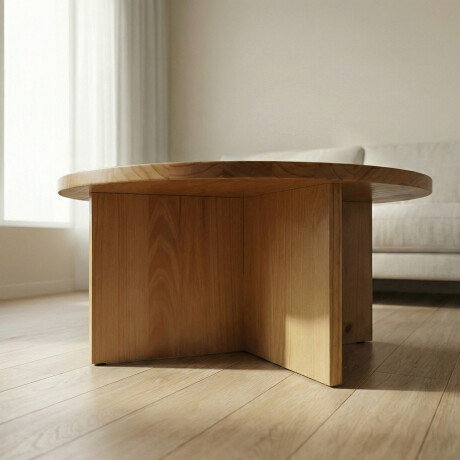 Mesa de Centro Arco - Redonda 0001 (Miel)