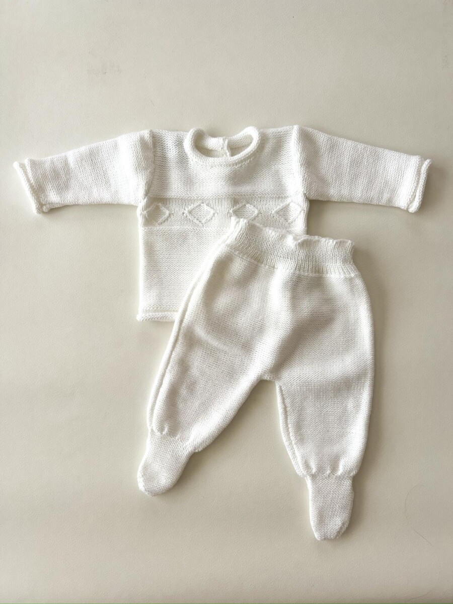 Conjunto rombito blanco 