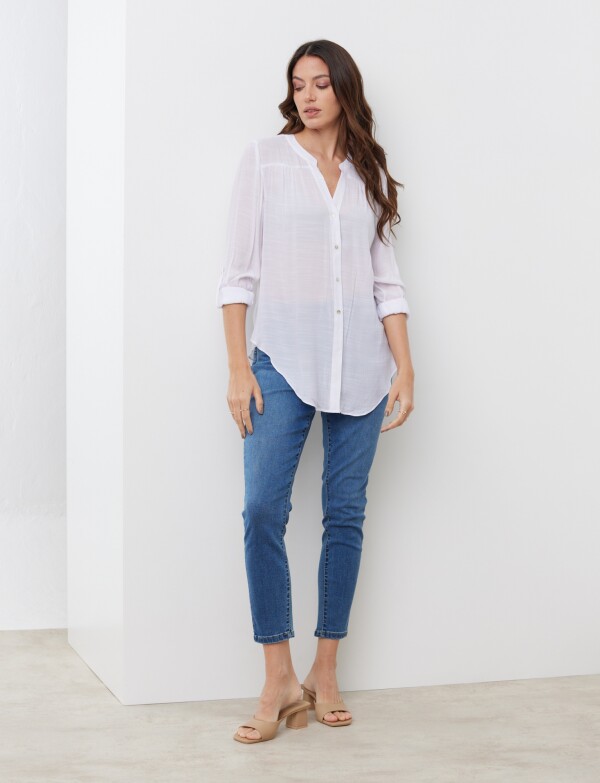 Blusa Botones BLANCO