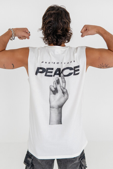 Musculosa Pulau Peace Blanco