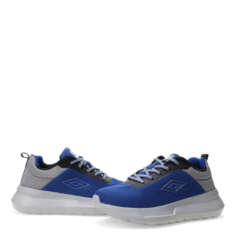 Championes Infantiles Umbro Basam Junior Azul Real - Gris