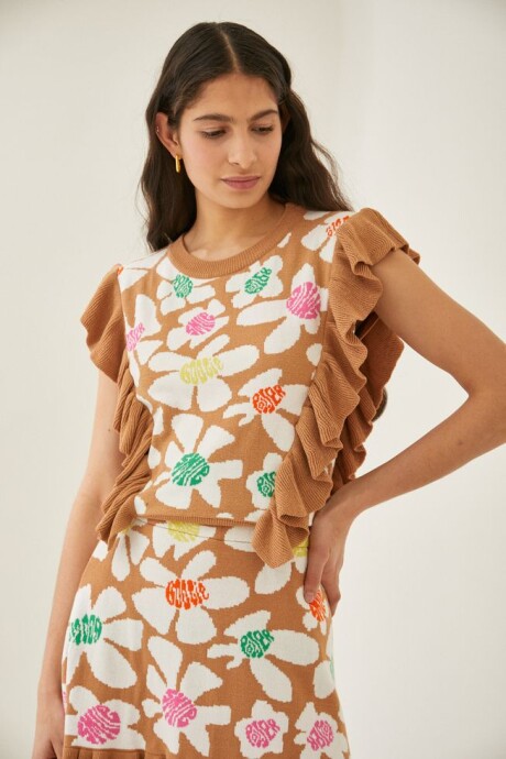 TOP DAISY CAMEL