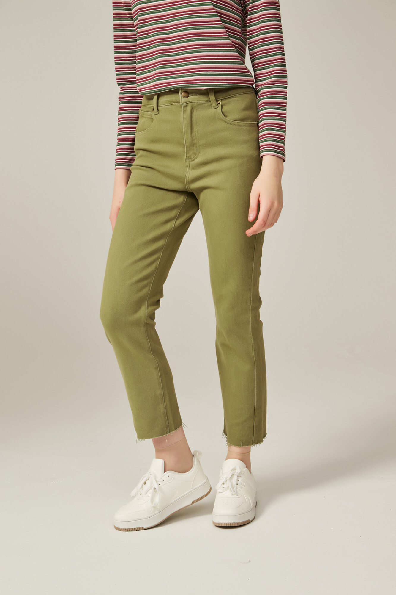Pantalones workwear tela difuminada Verde Oliva Polvoriento