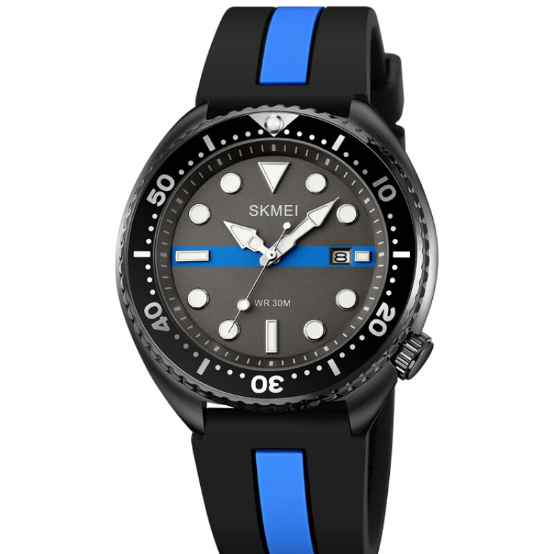 Reloj Skmei 2007BU Analógico Deportivo Hombre Negro con Azul Azul