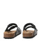 Sandalia de Mujer Freeway Casual 2 Hebillas Negro (Cuero Graso)
