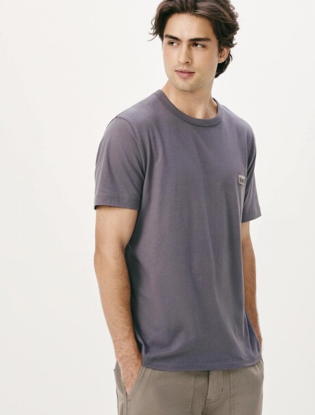 CAMISETA MANGA CORTA CON ESTAMPA AZUL