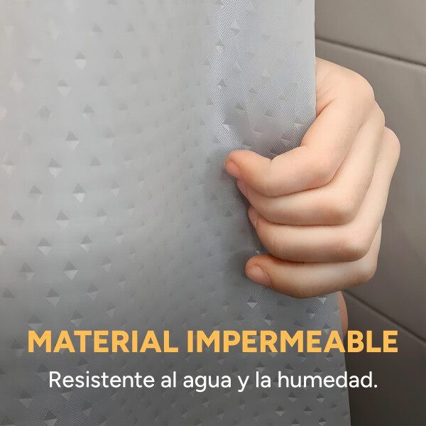 Cortina De Baño Ducha De Vinilo Plástico Varios Diseños Color Variante Gris