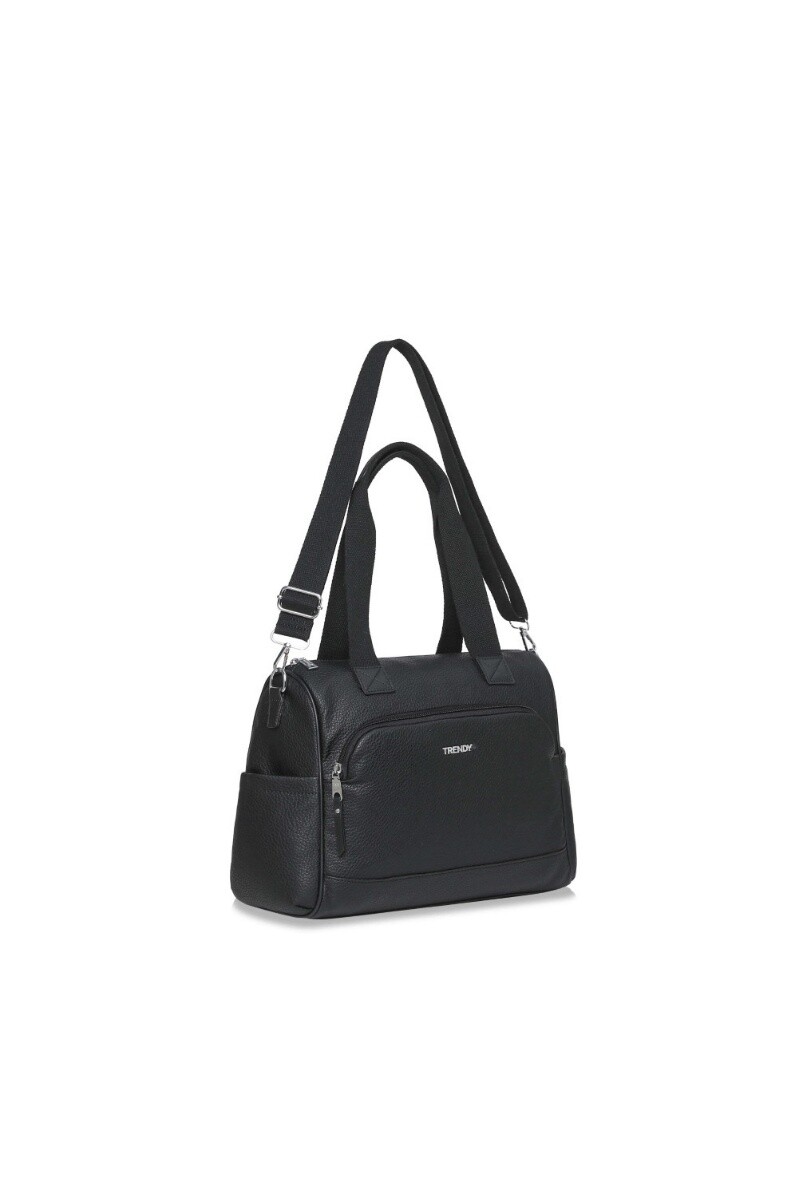 Cartera con bolsillo frontal Negro