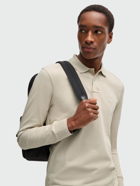 BOSS - Remera Polo en piqué de algodón Gris Oscuro