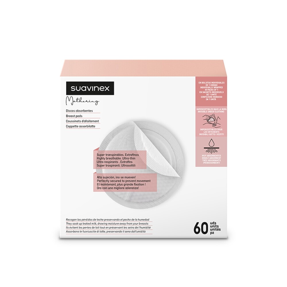 Discos absorbentes mega pack x60 unidades SUAVINEX Discos absorbentes mega pack x60 unidades SUAVINEX